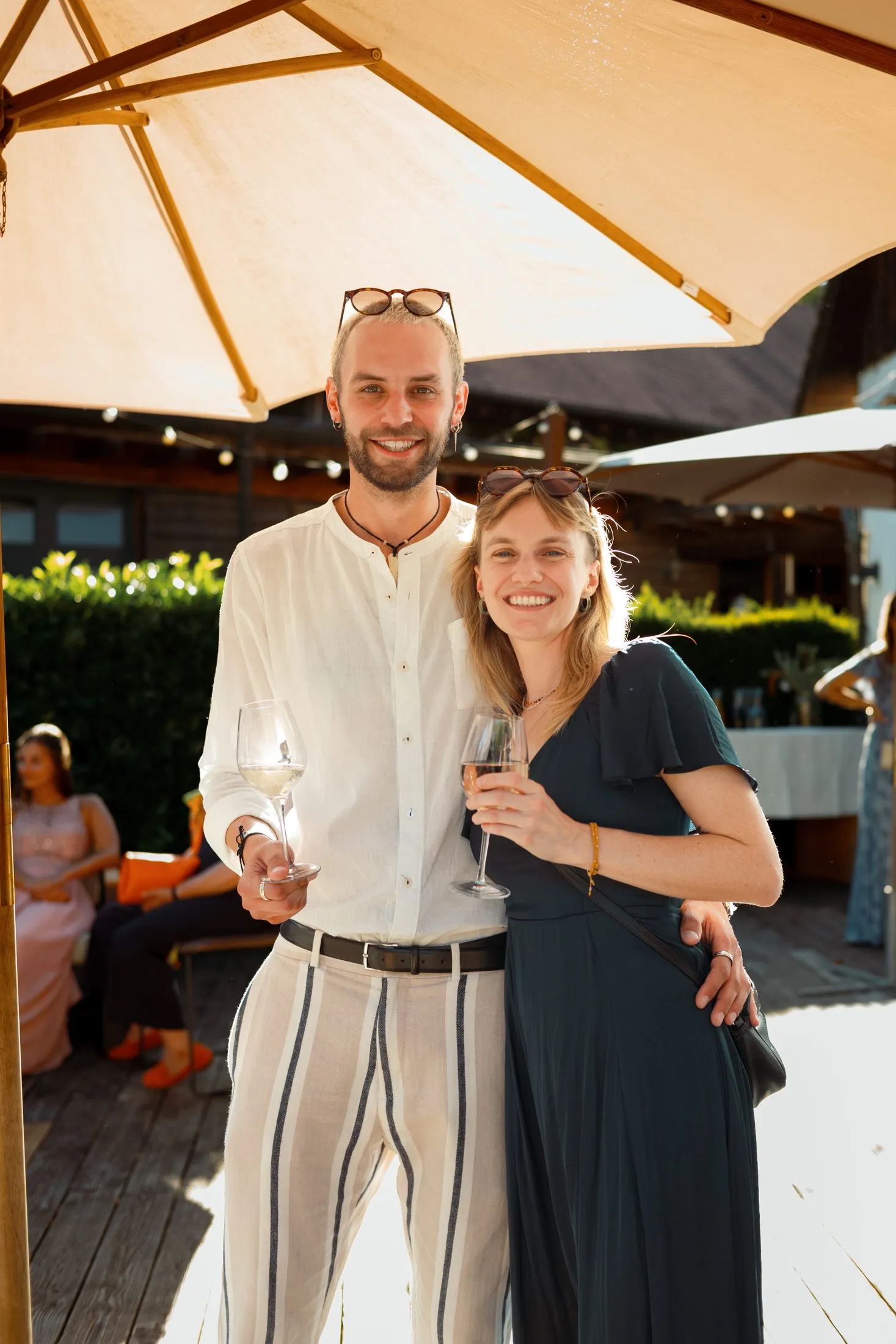 Begegnungen bei Lisa und Martins Hochzeitsfeier.